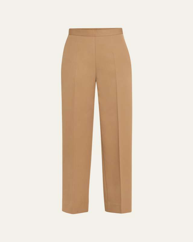 Prati Straight-Leg Wool Ankle Pants